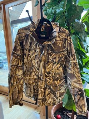 Duck Unlimited Men's Brown Camo Raincoat